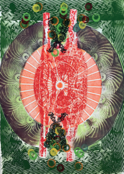 Cell studies are paintings that try to provide an imaginative framework to schaffen where we can reflect on the basis of our biological being.