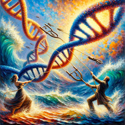 Illustration of the interaction in which DNA is pulled down with anchors.